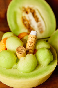 Honeydew Melon Beeswax Lip Balm by Bee Bella, all-natural beeswax lip balm handmade in Wisconsin