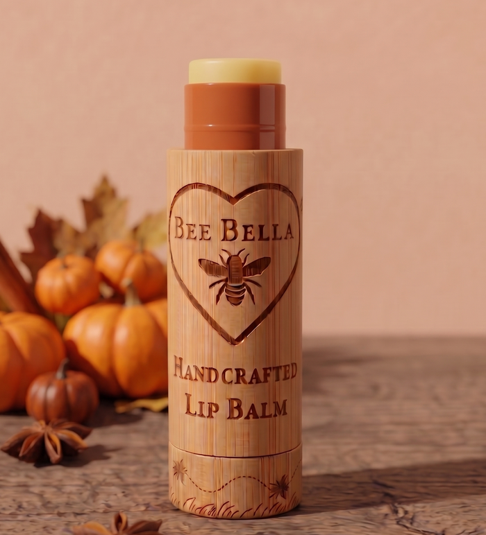 Bee Bella Pumpkin Spice Beeswax Lip Balm - seasonal fall natural handcrafted lip care