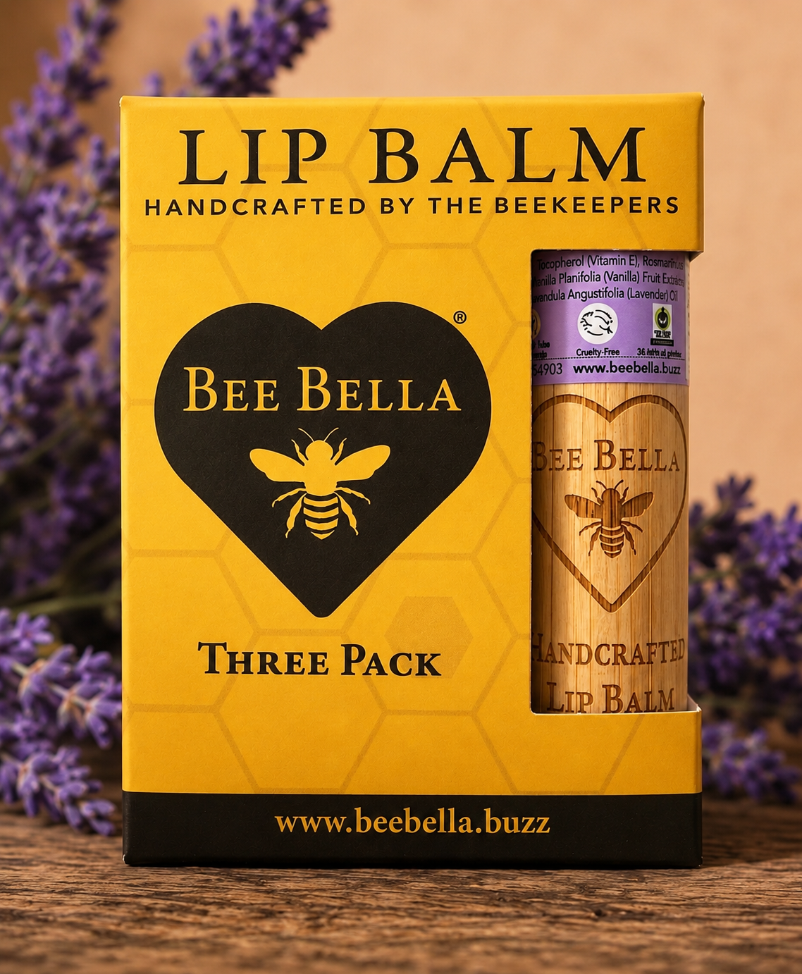 Lavender Vanilla Lip Balm - 3-Pack Gift Set