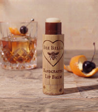 Bee Bella Wisconsin Old Fashioned lip balm, orange, cherry and spice flavor