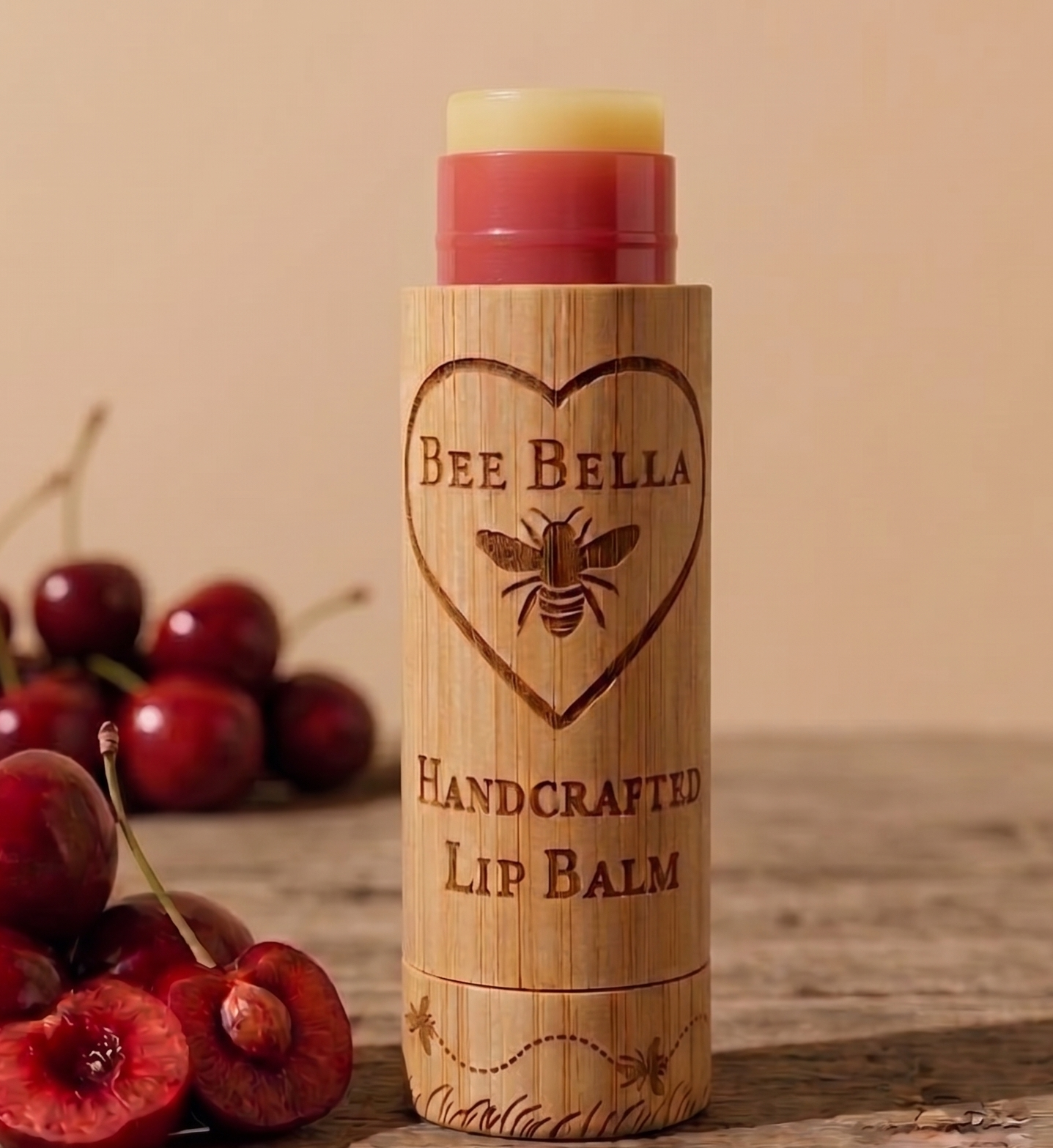 Door County Cherry Beeswax Lip Balm | Bee Bella