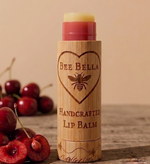Bee Bella Door County Cherry Beeswax Lip Balm - Wisconsin-inspired natural handcrafted lip care