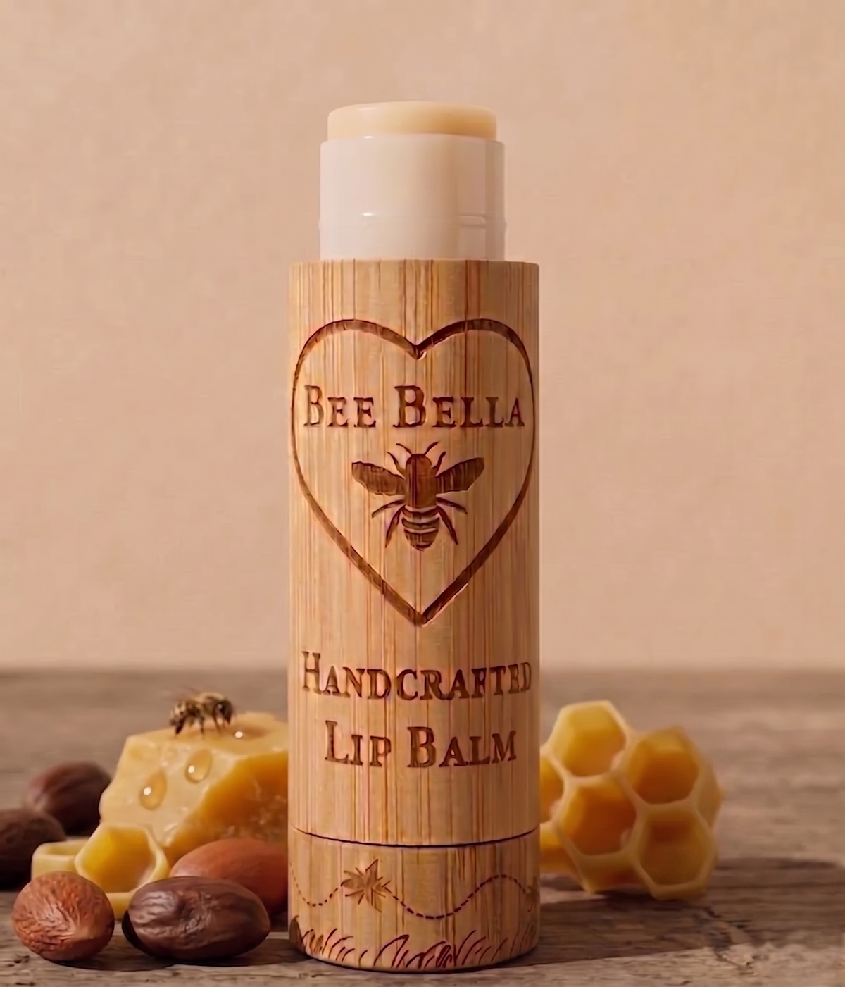 Bee Bella Unflavored Beeswax Lip Balm - fragrance-free natural handcrafted lip care