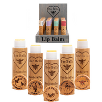 Bee Bella 24-slot horizontal retail display filled with assorted beeswax lip balm singles